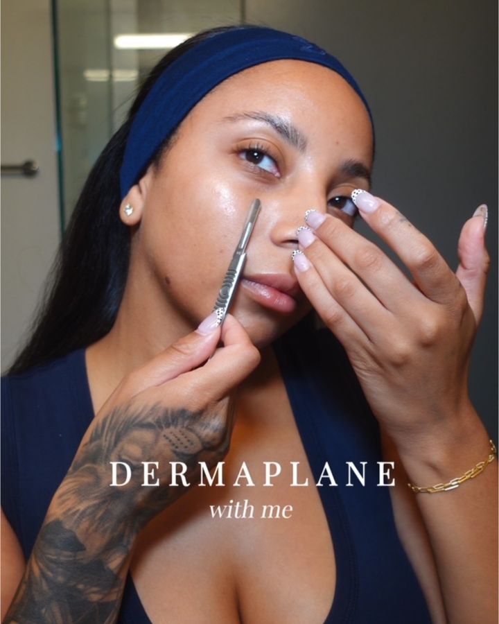 Instagram reel: Dermaplane with me